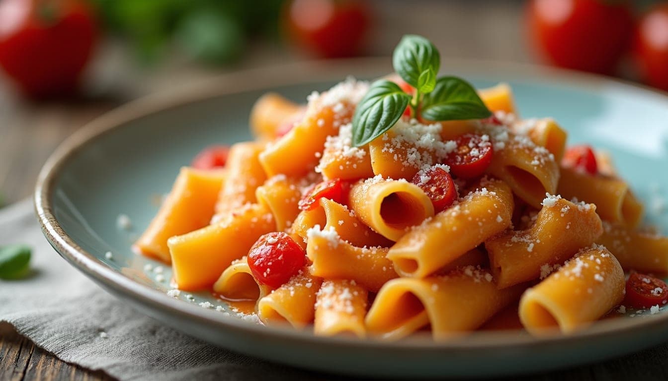 Illustration de l’article « Rigatoni à la crème de tomates séchées : moins de 15 min pour bluffer vos invités »
