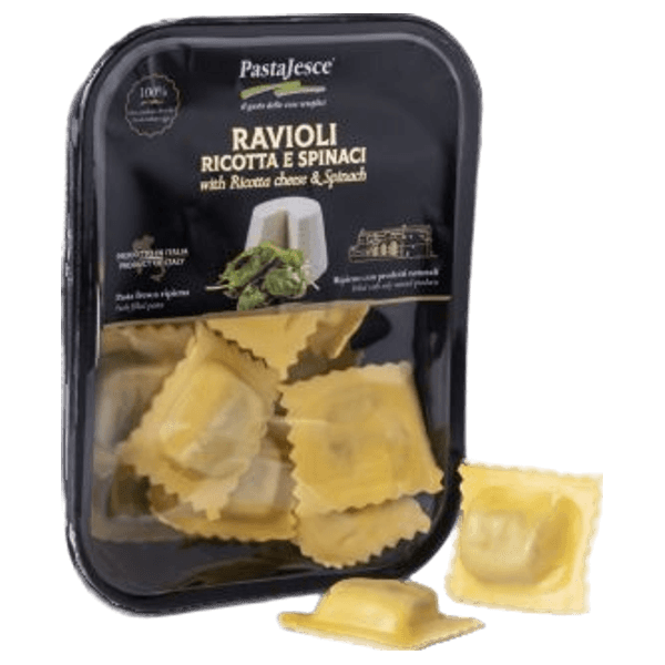 Raviolis Ricotta et Épinards - Pâtes Fraîches 4 Barquettes de 250 g