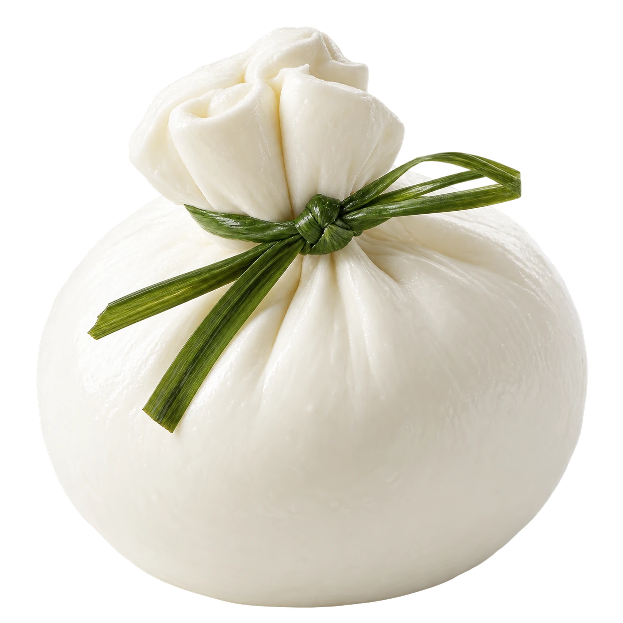 Burrata fior di latte nouée d’un brin vert
