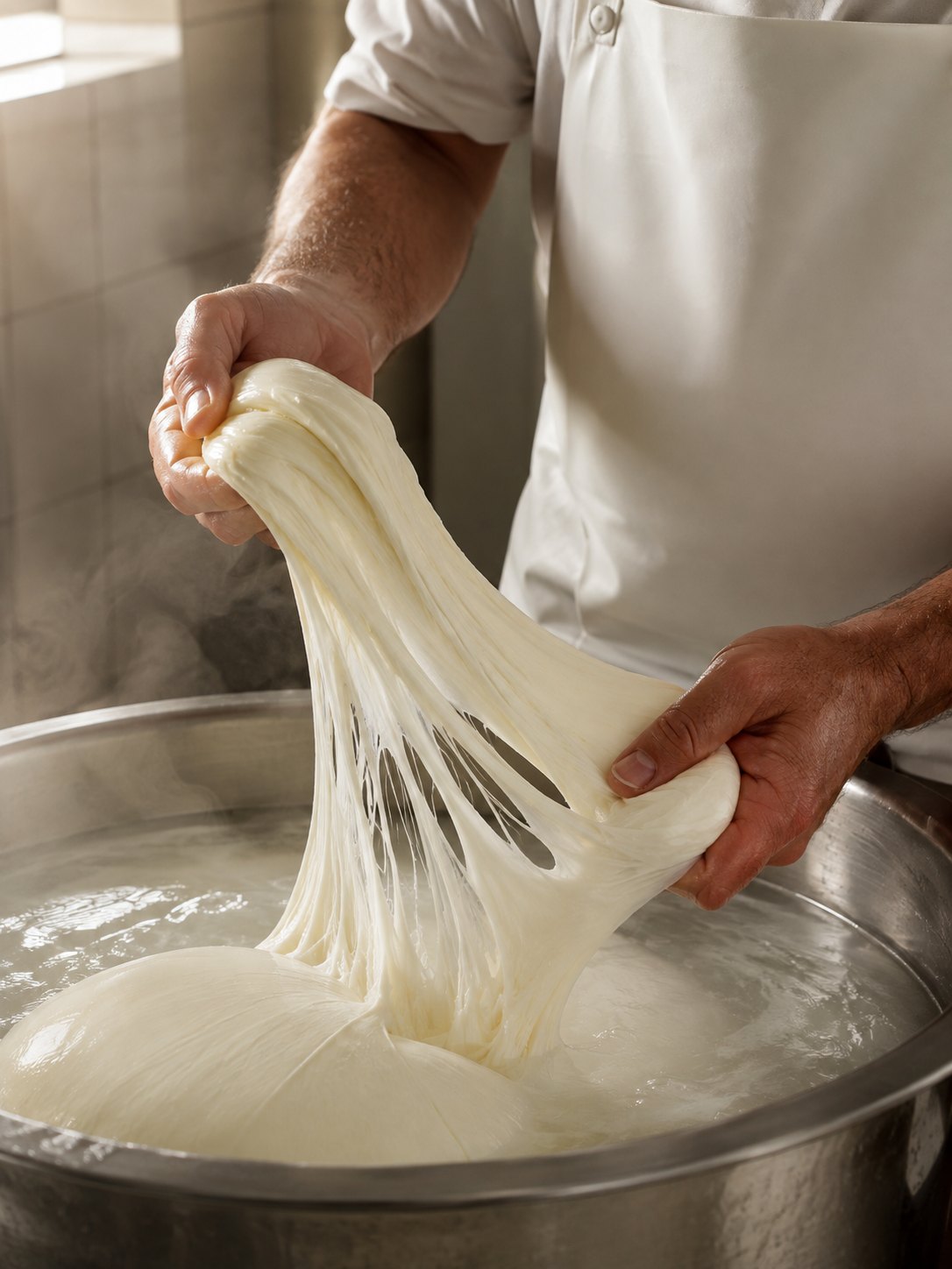 La pâte filée à la main dans l’atelier